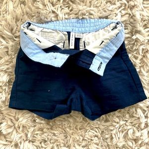 Janie and Jack Blue linen shorts size 12-18 months